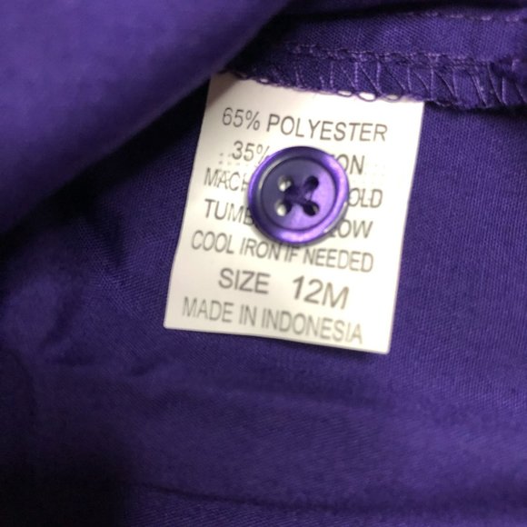 Johnnie Lene Boys Dress Shirt Long Sleeve Button Down Size 12 M - Picture 8 of 8